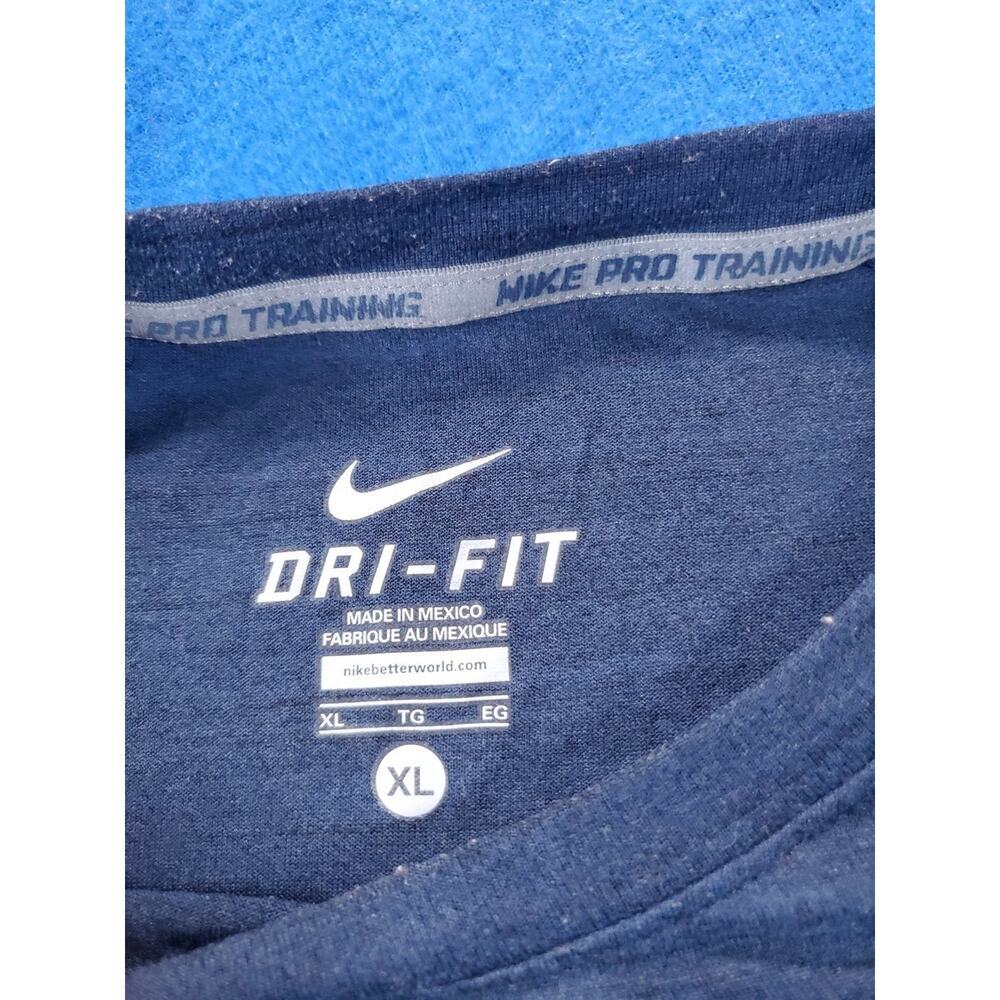 Nike Pro Training Dri-Fit Blue Running T-Shirt Men's Size XL - Picture 3 of 11